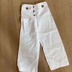 Zara Kids white linen pants size 10